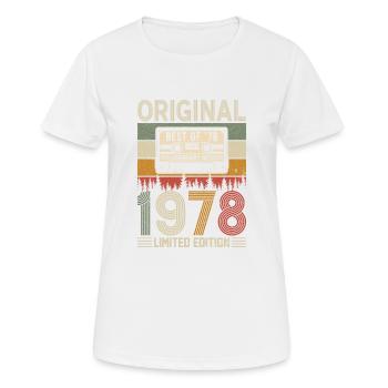 Nostalgie d’anniversaire '78 - T-shirt respirant Femme - blanc - Devant - AI Model Female 172 dark (172cm)