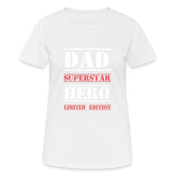 Best Daddy Star Dad Dad Dad - Women's Breathable T-Shirt - white - Front - AI Model Female 172 dark (172cm)
