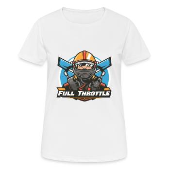 PILOTES DE VOITURES DE COURSE - T-shirt respirant Femme - blanc - Devant - AI Model Female 172 dark (172cm)