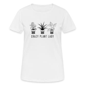 Crazy Plant Lady Gardener Garden Plants Gift - Women's Breathable T-Shirt - white - Front - AI Model Female 172 dark (172cm)