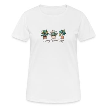 Crazy Plant Lady Garden Plants Gardener Gift - Women's Breathable T-Shirt - white - Front - AI Model Female 172 dark (172cm)