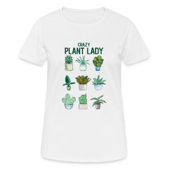 Crazy Plant Lady Garden Plants Garden Lovers - Women's Breathable T-Shirt - white - Front - AI Model Female 172 dark (172cm)