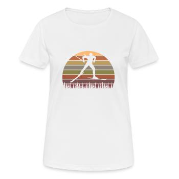Vintage Sun Ski Gift for Skiers - Women's Breathable T-Shirt - white - Front - AI Model Female 172 dark (172cm)