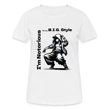 I m Notorious for my B I G Style - T-shirt respirant Femme - blanc - Devant - AI Model Female 172 dark (172cm)