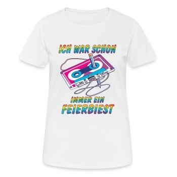 CASSETTE PARTY BEAST - T-shirt respirant Femme - blanc - Devant - AI Model Female 172 dark (172cm)