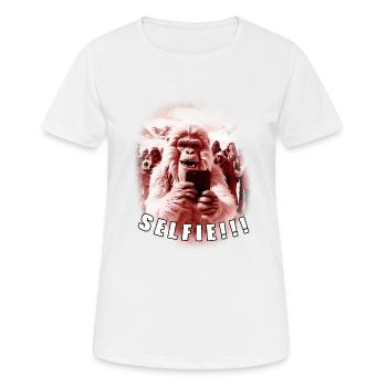 Yeti Selfie - Women's Breathable T-Shirt - white - Front - AI Model Female 172 dark (172cm)