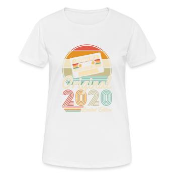 2020 - Frauen T-Shirt atmungsaktiv - Weiß - Vorne - AI Model Female 172 dark (172cm)