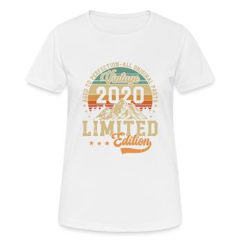 2020 - Frauen T-Shirt atmungsaktiv - Weiß - Vorne - AI Model Female 172 dark (172cm)