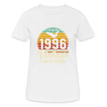 1996 Geburtstagsgeschenk 1996 Jahrgang 1996 Geschenk - Frauen T-Shirt atmungsaktiv - Weiß - Vorne - AI Model Female 172 dark (172cm)