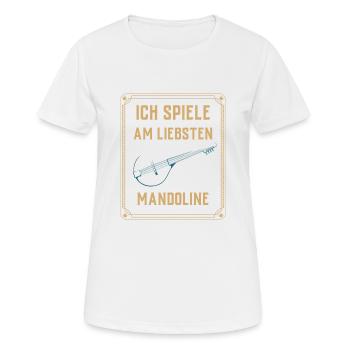 Ich spiele Mandoline - Frauen T-Shirt atmungsaktiv - Weiß - Vorne - AI Model Female 172 dark (172cm)