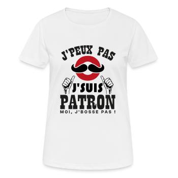 Ich kann nicht, ich bin ein Chef - Frauen T-Shirt atmungsaktiv - Weiß - Vorne - AI Model Female 172 dark (172cm)