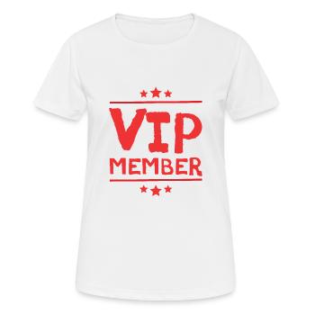 Vip Mitglied - Frauen T-Shirt atmungsaktiv - Weiß - Vorne - AI Model Female 172 dark (172cm)