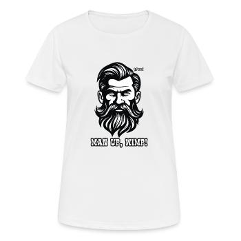 "Man Up Attraktiver bärtiger Kerl" - Frauen T-Shirt atmungsaktiv - Weiß - Vorne - AI Model Female 172 dark (172cm)