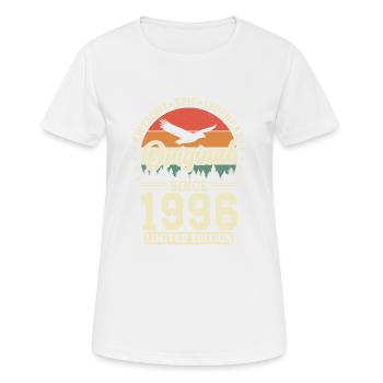 1996 Geburtstagsgeschenk 1996 Jahrgang 1996 Geschenk - Frauen T-Shirt atmungsaktiv - Weiß - Vorne - AI Model Female 172 dark (172cm)
