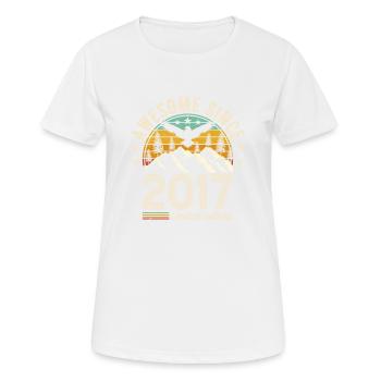 2017 - Millésime 2017 - Fantastique depuis 2017 - T-shirt respirant Femme - blanc - Devant - AI Model Female 172 dark (172cm)