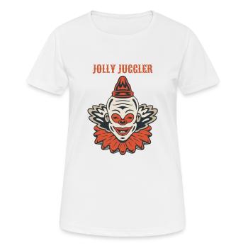 Circus Clown Funny Scary Creep Jester Spooky Joker - Frauen T-Shirt atmungsaktiv - Weiß - Vorne - AI Model Female 172 dark (172cm)