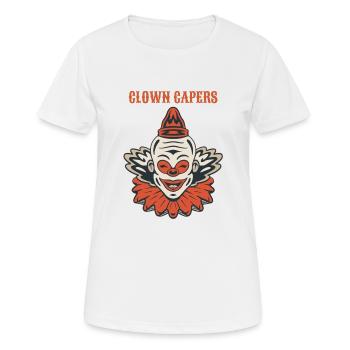 Circus Clown Funny Scary Creep Jester Spooky Joker - Frauen T-Shirt atmungsaktiv - Weiß - Vorne - AI Model Female 172 dark (172cm)