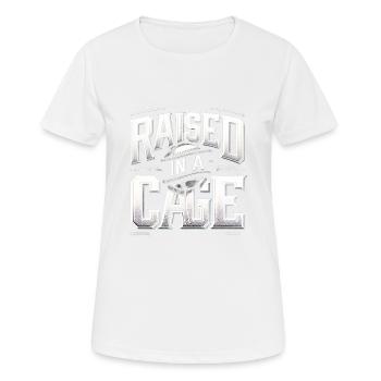 Élevé dans une cage 20 - T-shirt respirant Femme - blanc - Devant - AI Model Female 172 dark (172cm)