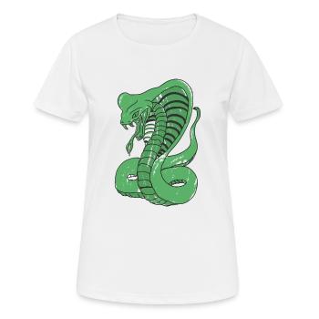 Peinture Cobra vert - T-shirt respirant Femme - blanc - Devant - AI Model Female 172 dark (172cm)