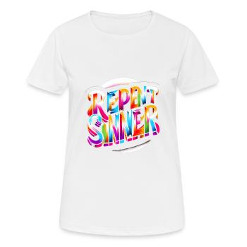Repent Sinner 17 - Women's Breathable T-Shirt - white - Front - AI Model Female 172 dark (172cm)