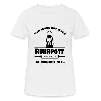 vorlage wat muss dat muss - Frauen T-Shirt atmungsaktiv - Weiß - Vorne - AI Model Female 172 dark (172cm)