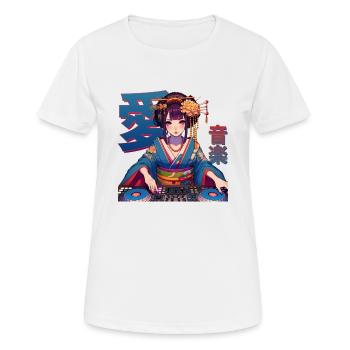 Geisha DJ - Women's Breathable T-Shirt - white - Front - AI Model Female 172 dark (172cm)