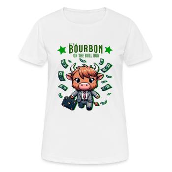Little Bourbon - Bull Run - Frauen T-Shirt atmungsaktiv - Weiß - Vorne - AI Model Female 172 dark (172cm)