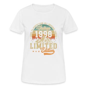 1998 Geburtstagsgeschenk 1998 Jahrgang 1998 Geschenk - Frauen T-Shirt atmungsaktiv - Weiß - Vorne - AI Model Female 172 dark (172cm)