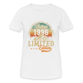 1996 Geburtstagsgeschenk 1996 Jahrgang 1996 Geschenk - Frauen T-Shirt atmungsaktiv - Weiß - Vorne - AI Model Female 172 dark (172cm)
