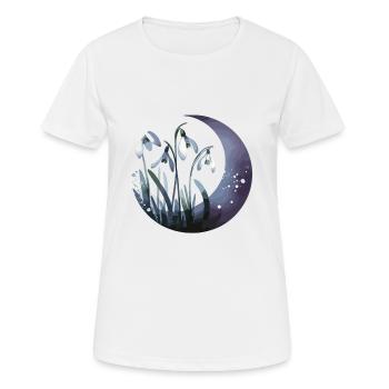 Perce-neige dessiné - T-shirt respirant Femme - blanc - Devant - AI Model Female 172 dark (172cm)