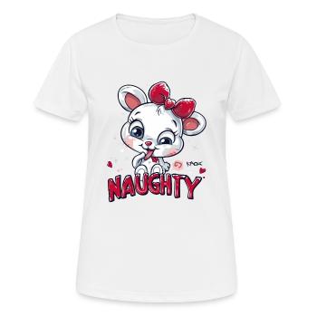 Coquine et mignonne - T-shirt respirant Femme - blanc - Devant - AI Model Female 172 dark (172cm)
