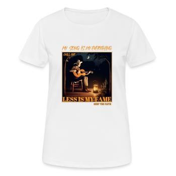 my song is everything - Women's Breathable T-Shirt - white - Front - AI Model Female 172 dark (172cm)