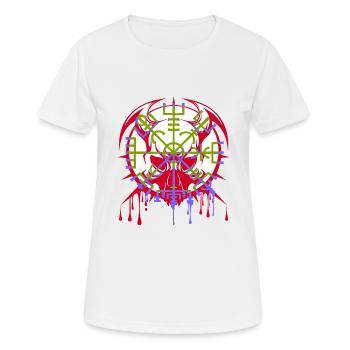 CELTIC MOTIFS AND SKULL AND CROSSBONES - Women's Breathable T-Shirt - white - Front - AI Model Female 172 dark (172cm)