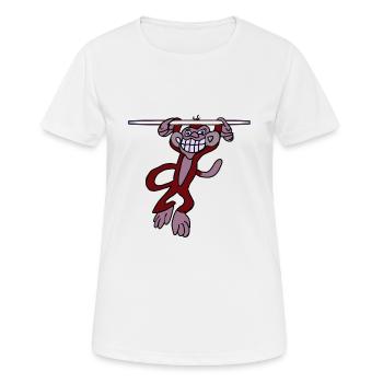Singe Cheser - T-shirt respirant Femme - blanc - Devant - AI Model Female 172 dark (172cm)