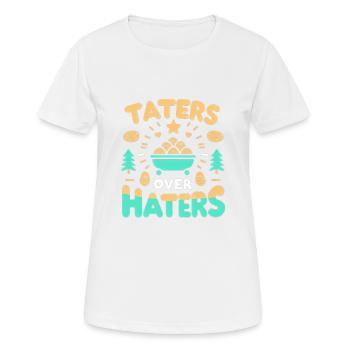 Taters Over Haters 17 - Frauen T-Shirt atmungsaktiv - Weiß - Vorne - AI Model Female 172 dark (172cm)