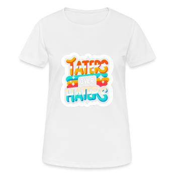 Taters Over Haters 21 - Frauen T-Shirt atmungsaktiv - Weiß - Vorne - AI Model Female 172 dark (172cm)