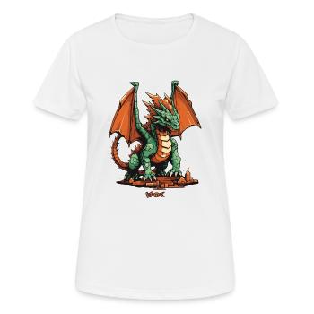 Dragon jouet - T-shirt respirant Femme - blanc - Devant - AI Model Female 172 dark (172cm)