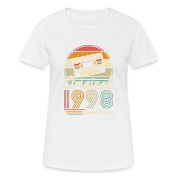 1998 Geburtstagsgeschenk 1998 Jahrgang 1998 Geschenk - Frauen T-Shirt atmungsaktiv - Weiß - Vorne - AI Model Female 172 dark (172cm)