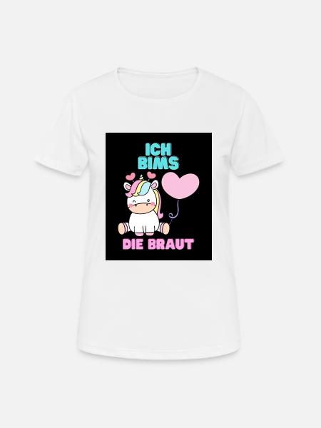 Die Braut – Poltern, Brautparty Var.1 - Frauen T-Shirt atmungsaktiv - Weiß