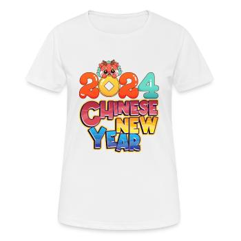 Nouvel an chinois - T-shirt respirant Femme - blanc - Devant - AI Model Female 172 dark (172cm)