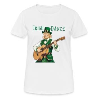 IRISH DANCE - Frauen T-Shirt atmungsaktiv - Weiß - Vorne - AI Model Female 172 dark (172cm)
