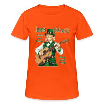 IRISH DANCE - Women's Breathable T-Shirt - neon orange - Front - AI Model Female 172 dark (172cm)