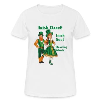 IRISH DANCE IRISH SOUL DANCING WHOLE - Frauen T-Shirt atmungsaktiv - Weiß - Vorne - AI Model Female 172 dark (172cm)