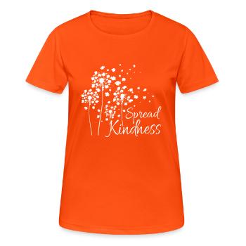 Spread Kindness - Women's Breathable T-Shirt - neon orange - Front - AI Model Female 172 dark (172cm)