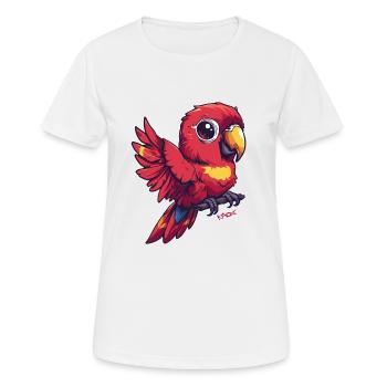 Perroquet super mignon - T-shirt respirant Femme - blanc - Devant - AI Model Female 172 dark (172cm)