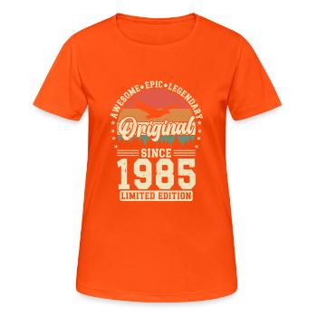 Unique 1985 Vintage Retro - Women's Breathable T-Shirt - neon orange - Front - AI Model Female 172 dark (172cm)