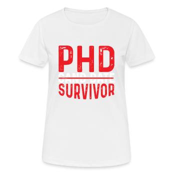 Candidat au doctorat Survivant 12 - T-shirt respirant Femme - blanc - Devant - AI Model Female 172 dark (172cm)