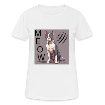 Angry Cat - Frauen T-Shirt atmungsaktiv - Weiß - Vorne - AI Model Female 172 dark (172cm)