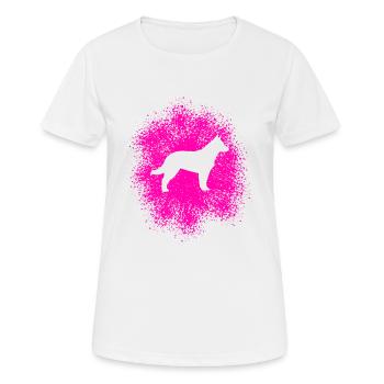 Schäferhund – Treuer Begleiter - Frauen T-Shirt atmungsaktiv - Weiß - Vorne - AI Model Female 172 dark (172cm)