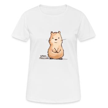 Cute chubby beaver - Women's Breathable T-Shirt - white - Front - AI Model Female 172 dark (172cm)